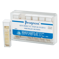 Progress Absorbent Paper Points, ISO Size No. 15, Biodegradable, Sterile, White, 200/Pack Pack