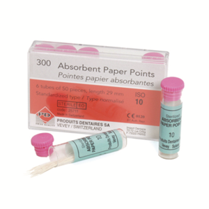 PD Absorbent Paper Points, ISO Size No. 60, Biodegradable, Sterile, Blue, 50/Vial, 6 Vials/Pack Pack