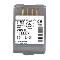 Paste Fillers with Safety Spring, 25mm, #40, RA, 6/Pack Box