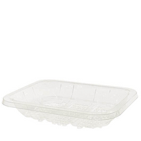 Castaway Polyethylene Terephthalate (PET) Trays, 7 x 5 Inches (18 x 13 x 3.4cm), Food Grade, Recyclable, Clear, 600/Carton Carton