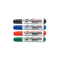 Penline Monami 4364 Whiteboard Marker, Bullet Point, 4mm, Red, 12/Box Box