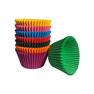 Liv/Alpen Patty Pans for Cupcakes, 38 x 21mm, Multi-Coloured, 1000/Pack Pack