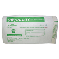 Uni-Pouch Sterilisation Pouch, with Colour Change Indicator, 190 x 330mm, 200/Box Box