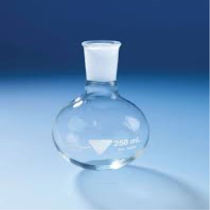 Round-Bottom Spherical/Boiling Flask, 250ml, Socket Joint 14/23, Single Short Neck, Borosilicate Glass, Each Each