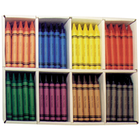 EC Crayons, 8 Assorted Colours, 100/Box Box