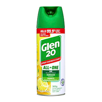 Glen 20 All In One Disinfectant Spray, Citrus Breeze, 300 grams, Aerosol, Each