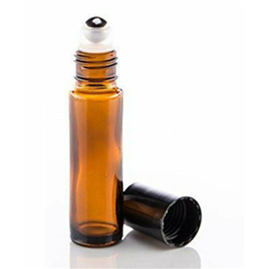 Livingstone Roller Ball Bottles, Amber, Glass, With Lid, 10 Pieces/Pack Pack