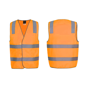 Livingstone High Visibility Safety Vest with Night Reflectivity, Medium, Orange, Each Each
