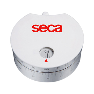 Seca 203 Retractable Measuring Tape, 15-205cm Measuring Range, 1mm Graduation, with Waist to Hip Ratio Calculator, Each Each