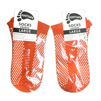 Foot Safe Safety Socks, Slip-Resistant, Large, Orange, 12 Pairs/Bag Bag