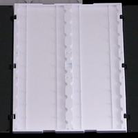 Slide Tray, Hinged Clear Cover, Hard Recyclable Plastic, 20 Slides Each