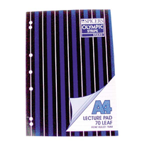 LECTURE PAD A4 70LF 7MM 7 HOLERULED EACH Each