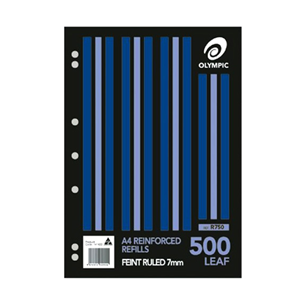 LOOSE LEAF REFILLS A4 RULED 7MM 100/PK Pack