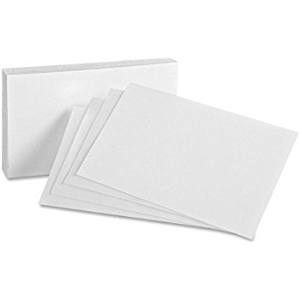 Olympic Guide Cards, 4" x 6", White Plain, 100/Pack Pack