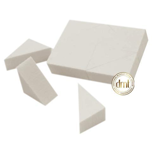 Natural Makeup Sponge Block, Non-latex, Silky White, 8/pk Pack
