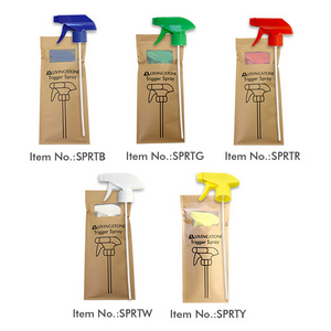 Livingstone Trigger Sprayer, Adjustable Nozzle Spray, Cap 28mm, Neck 410, Tube 210mm, Blue, Biodegradable Packaging, Each Each