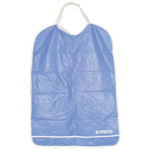 SSW Recyclable Plastic Bibs, with Easy One Touch Hook Loop Fastener, Blue, Each Each