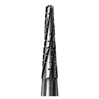 SSW 703 Tungsten Carbide Burs, Taper Fissure, ISO 168 #21(7), Friction Grip, Cross Cut, Made in UK, Each Each