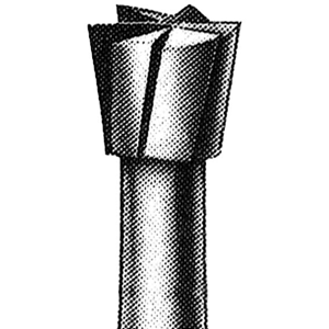 Edenta Tungsten Carbide Burs, Inverted Cone, Friction Grip, 010, Size 008, Each Each