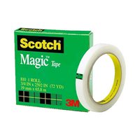 Scotch Magic Tape 810, 18mm x 66 metres, Boxed, Each Each