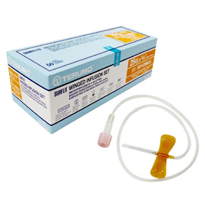 Terumo Surflo Winged Scalp Vein Infusion Set, 25 Gauge x 0.75 Inch Needle, 30cm Tube, 50/Box Box