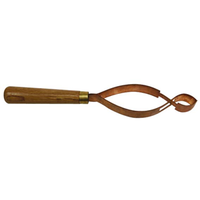 Test Tube Holder Premium, Copper Clamps with Biodegradable Wooden handle, holds up to 28mm tubes, Each Each