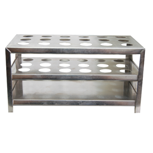 Livingstone Test Tube Rack Stand, Aluminium, Semi Micro, 13mm Test Tube Diameter, 18 Holes, Each Each