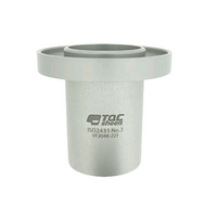 Industrial Physics Discharge Beaker, Anodised Aluminium with Fixed Nozzle 4mm Stainless Steel, (DIN EN ISO 2431), Each
