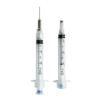 VanishPoint Syringes with Needle, 3mL, 23G x 25mm, 100 Pieces/Box