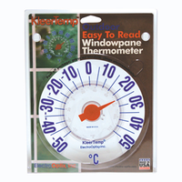 Weather Works KT-7 Single Windowpane Thermometer, Each Each