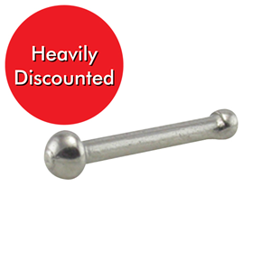 Yoop Nose Stud with Ball, Surgsteel, 20gax6mm Each